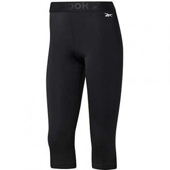 Reebok Wor Comm Capri Mallas 3/4, Mujer, Negro, 2XS