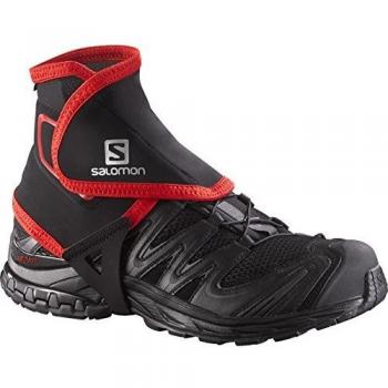Salomon Trail Gaiters High Unisex Tobilleras, Perfectas para Senderismo y Correr, Negro/Black, Medium