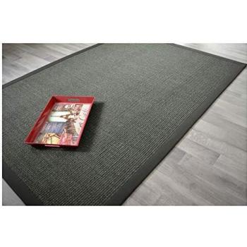 Alfombra de Sisal Quintana Antracita 200x290 cm - Trenza de Algodón Antracita