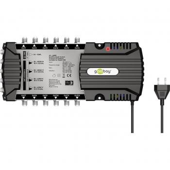 Goobay Satellite Multiswitch 9 Inputs / 12 Outputs - Compact Multi-Switch for Up to 12 Users, Supports 4K and 8K UHD