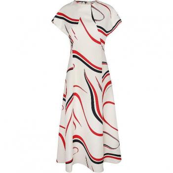 Vestido midi estampado manga corta Tommy Hilfiger para mujer