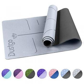 Dustgo Esterilla Yoga Colchoneta de Yoga Antideslizante con Material ecológico TPE con líneas corporales Yoga Mat diseñado para Entrenamiento y Entrenamiento físico