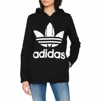 Adidas Trefoil Hoodie Sweatshirt, Mujer, black, 38