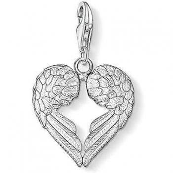 Thomas Sabo Women Charm Pendant Wings Charm Club 925 Sterling Silver 0613-001-12