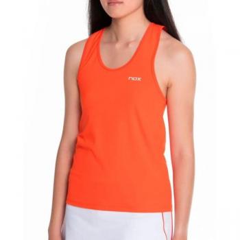 Camiseta Sin Mangas Nox Team Fit Naranja Mujer