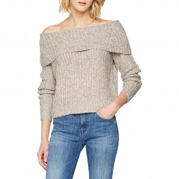 Only Onlnew Fiona L/s Off SH Pullover Knt, suéter para Mujer, Marrón