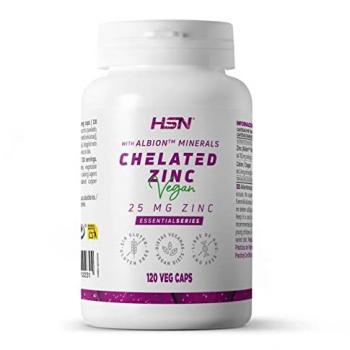 Bisglicinato de Zinc Albion™️ 25 mg - 120 Cápsulas Vegetales Veganas, No-GMO y Sin Gluten