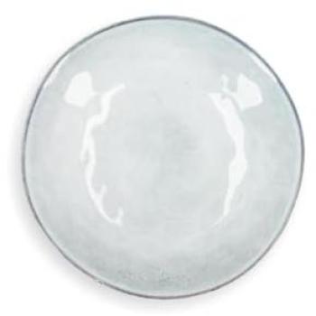 Plato Hondo Cerámico 21CM Azul con Relieves Orgánicos, Apto para Microondas y 100% Higiénico