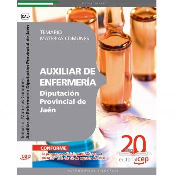 Auxiliar de Enfermería Diputación Provincial de Jaén. Temario Materias Comunes