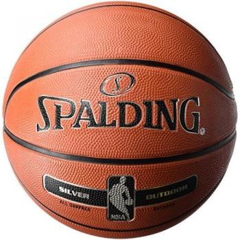 Spalding NBA Silver Outdoor 83-568Z Balón de Baloncesto, Unisex, Naranja, 5