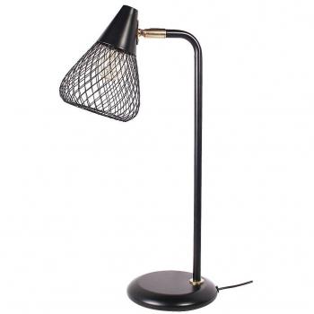 Lámpara de Escritorio Fanny de Metal Negro con Interruptor E14, Altura 46cm, IP20