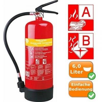 según DIN EN 3 Certificado extintor extintor de incendios en polvo extintor con indicador de presión y soporte de pared, 2Liter Schaumlöscher