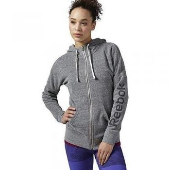 Reebok El Logo Fullzip - Sudadera para mujer, color negro, talla XXS