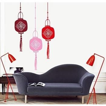 MYVINILO - Vinilo decorativo - Shangai / rosa / rojo / burdeos