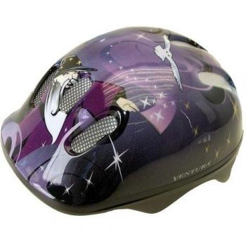 Ventura Wizard - Casco de Ciclismo para niños, Color Azul/Violeta/Negro, 52-57 cm