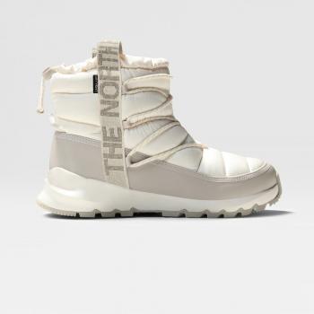 The North Face Women's ThermoBall Lace Up Waterproof Winter Boots - White Beige 41