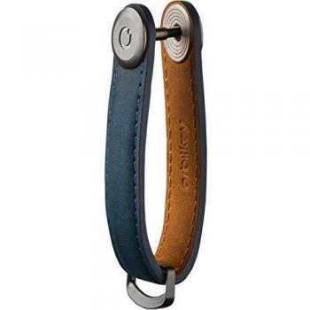 Orbitkey 2.0 Crazy Horse Key Organiser - Marine Blue - Premium Leather - Engravable/Personalised