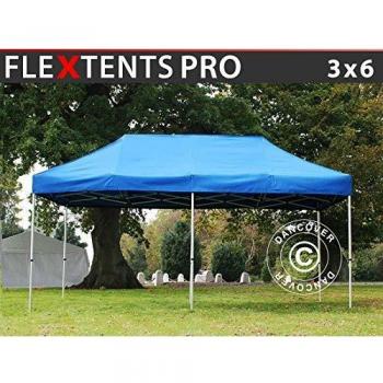 Carpa Plegable Rápida FleXtents PRO 3x6m Azul Impermeable
