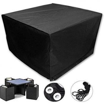 Mantel de mesa Para barbacoa Cubierta de masa Funda barbacoa Color negro Impermeable Plegable Mantel Mesa Exterior 48x 48 x 29 Inch