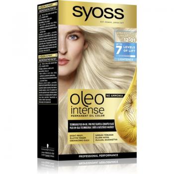 Syoss Oleo Intense Permanent Hair Dye with Oil, Shade 12-01 Ultra Platinum, 2x50 ml