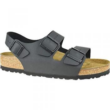 Birkenstock Milano Black Birko-Flor Unisex Ankle Strap Sandals
