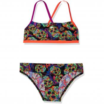 Speedo Psychedelic Fusion Crossback, Bikini para Mujer, Multicolor