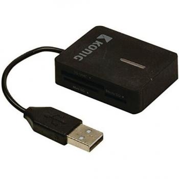 Konig CSU2TCR100BL All-in-One USB 2.0 Travel Memory Card Reader