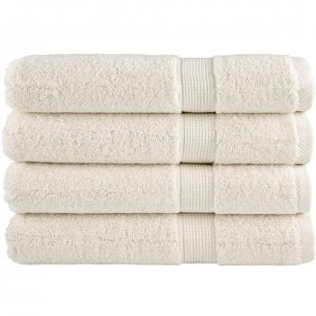 Toallas Premium SOLUND 4 piezas Crema 100x200 cm 600g/m²