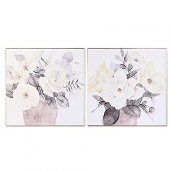 Cuadro DKD Home Decor Tradicional Florero 80 x 3,5 x 80 cm (2 Unidades)
