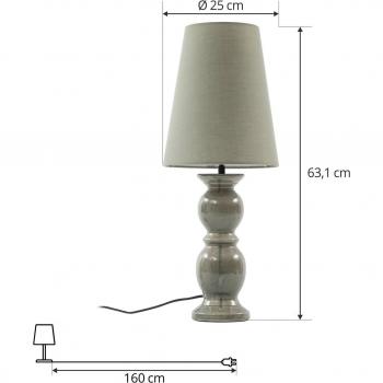 Lámpara de mesa 'Lyndorin' Verde Cerámica 63 cm - Lucande