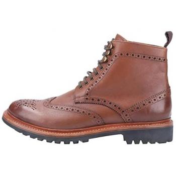 Cotswold Men's Rissington Commando Goodyear Welt Brown Leather Boots - Size UK 10