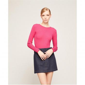 Jersey de mujer entallado de canalé