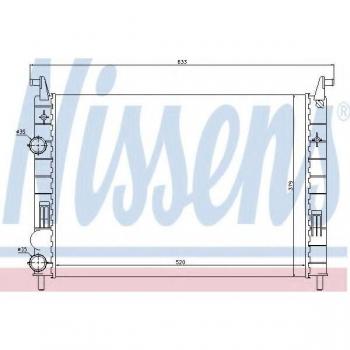 Radiador de refrigeración del motor NISSENS 61683