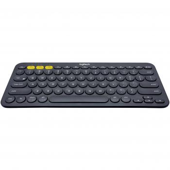 Teclado Inalámbrico Bluetooth Logitech K380 Multi-Dispositivo, Compatible con Windows/Apple iOS/Android/Chrome, Diseño Compacto, QWERTY Español - Color Negro