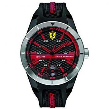 Scuderia Ferrari Mens Quartz Watch, Analogue Classic Display and Silicone Strap 0830253