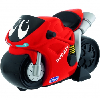 Chicco - Ducati Turbo Touch Motocicleta, Alcance Superior a 10 Metros, en Rojo Vibrante