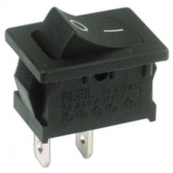 Interruptor unipolar luminoso 10A/250V. On-Off Electro DH. Faston 4.8 mm 11.182.I/L