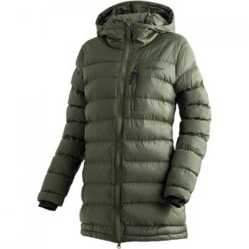 Maier Sports Women's Lomnica Lightweight Primaloft Coat with Hood and 3 Zipper Pockets in Moss Green