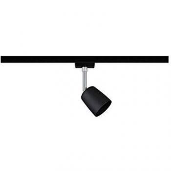 Cubierta de Foco URail Paulmann GU10 10W, Dimable, Negro Mate/Chromado