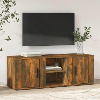 Mueble para TV de Madera Contrachapada en Roble Ahumado 100x31,5x35 cm