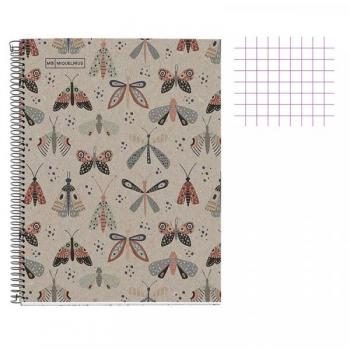 Cuaderno reciclado A4 cuadrícula 80 hojas Ecobutterfly Miquelrius