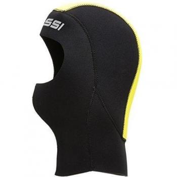 Cressi Hood Man Castoro - Capucha de buceo, color negro / amarillo, talla M