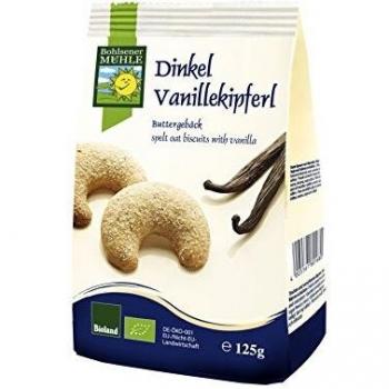 Bohlsener Mühle Galletas de Espelta y Vainilla - 6 Paquetes de 125 gr - Total: 750 gr