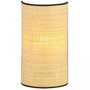 Lámpara de Pared Aston Epikasa, Acero con Recubrimiento de Polvo, Tejido, Negro y Marrón, 18x32x8 cm