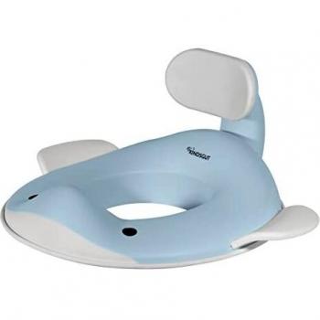 Reductor de Inodoro Infantil Ballena Azul Claro, Libre de Sustancias Nocivas, Diseño Moderno y Suave