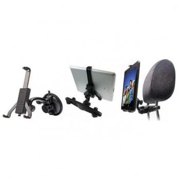 Soporte de Coche para Tablet con Ventosa / Reposacabezas 360° - Negro