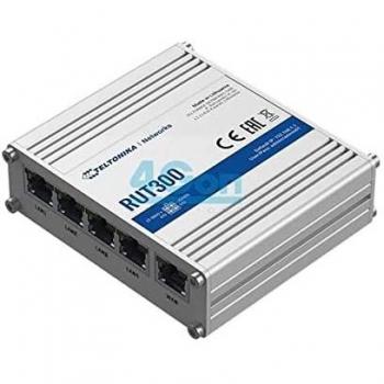 Teltonika RUT300 Industrial Ethernet Router | 5x RJ45 Ports 100Mb/s, 1x USB, Passive PoE