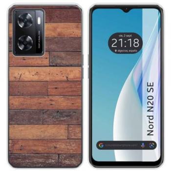 Funda de Silicona para Oneplus Nord N20 SE con Diseño de Madera 03 y Dibujos