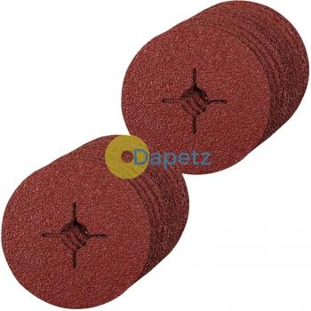 Daptez® 30unidades discos de papel de lija de lija de fibra 115x 22,23mm Mix Grit óxido de aluminio de resina