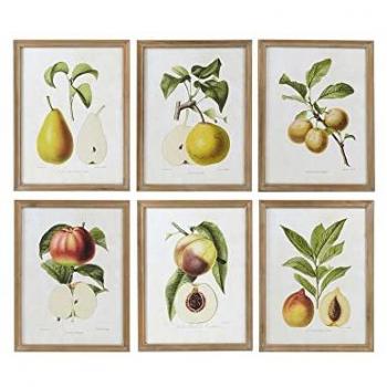 Cuadro Moderno de Frutas DKD Home Decor (6 Piezas) 45 x 2 x 60 cm